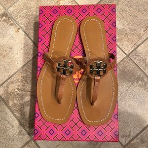 Tory Burch Mini Miller Leather Thong Sandal- Size 6